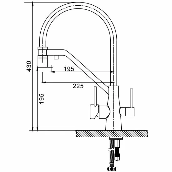 Смеситель Raglo для кухни со съемным гибким изливом R80.62.06