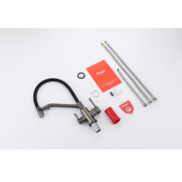 Смеситель Raglo для кухни со съемным гибким изливом R81.62.09 графит