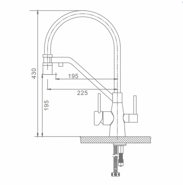 Смеситель Raglo для кухни со съемным гибким изливом R80.62.08