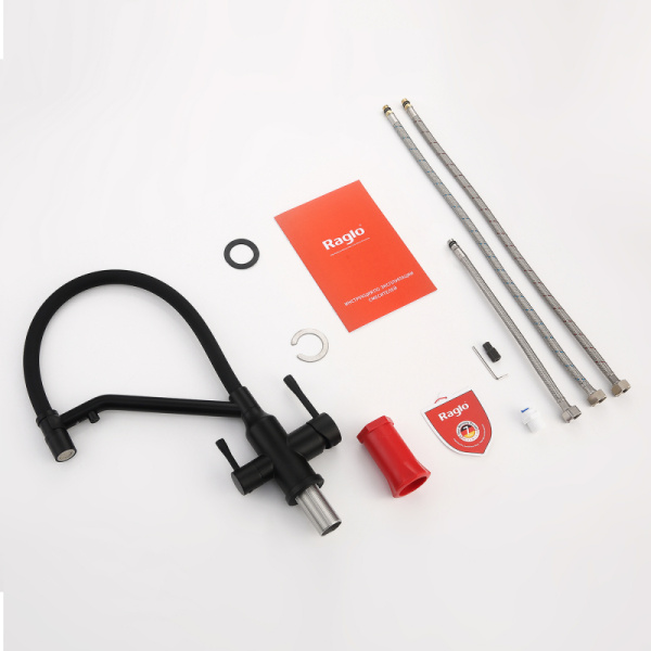 Смеситель Raglo для кухни со съемным гибким изливом R81.62.06 черный