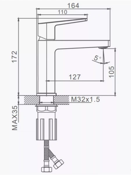 Смеситель Splenka для умывальника S04.10.06