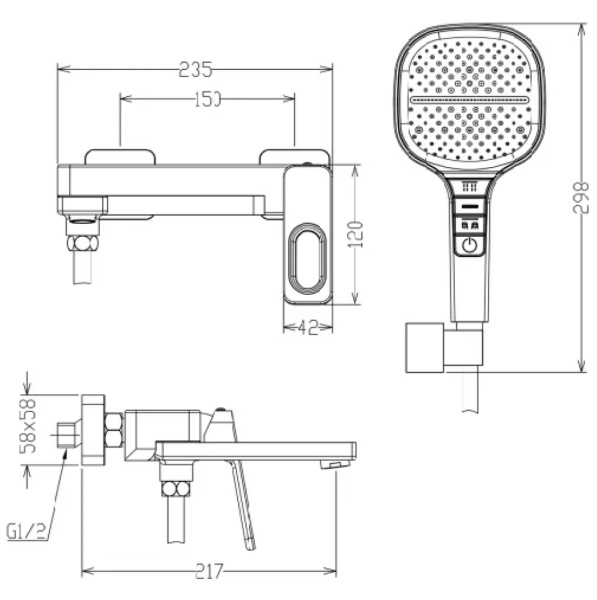Смеситель Raglo для ванны и душа R51.30.06